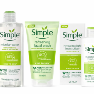 Simple Simple Kind to Skin Routine (3PCS) – Micellar Water, Refreshing Facial Wash & Hydrating Light Moisturiser