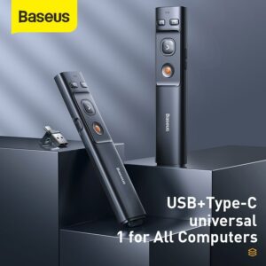 Baseus Wireless Presenter USB& USB C Laser Pointer with Remote Control Infrared Presenter Pen For Projector Powerpoint PPT Slide