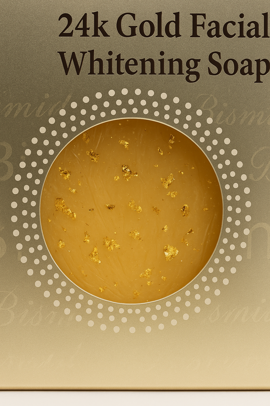 Bismid 24k Gold Whitening Facial Soap – Dark Spot Correcting Glow Bar (150g) - Image 3