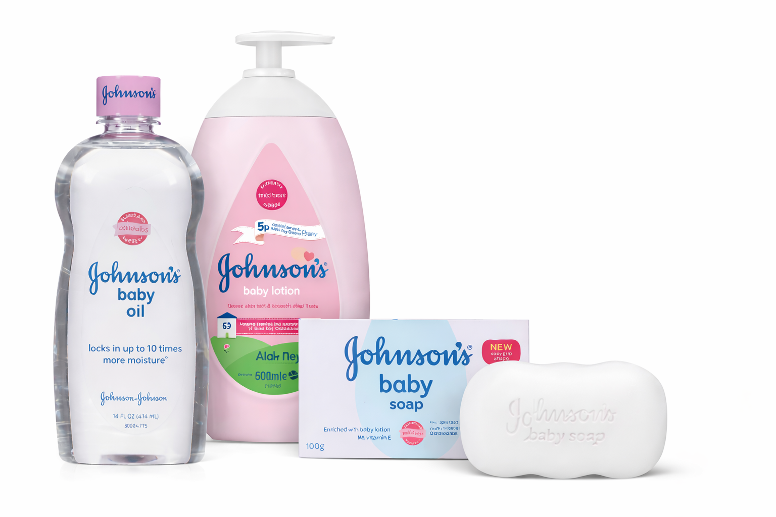 Johnson Soft Touch 3-Step Daily Skin Care Routine (3PCS) – Gentle Johnson’s Body Care Set - baby care, Beauty&Pe
