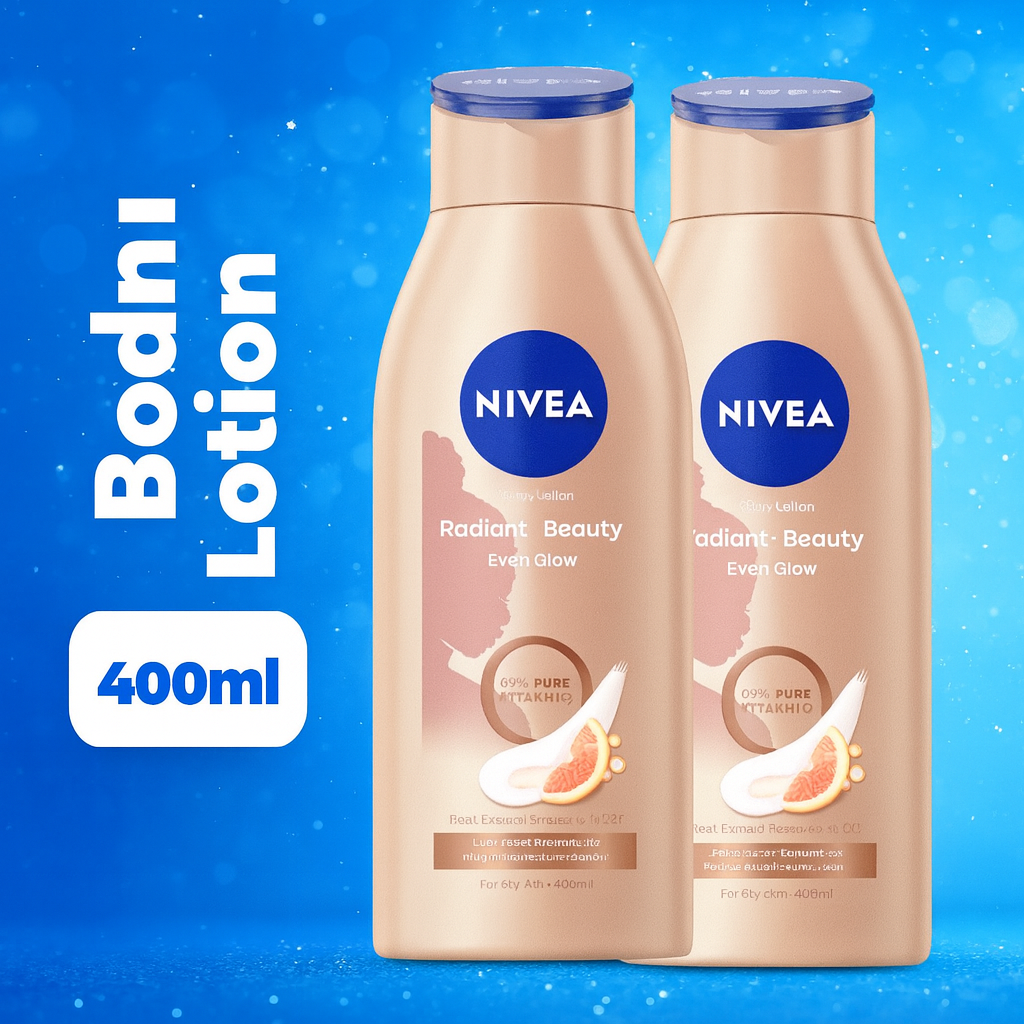 NIVEA Radiant & Beauty Even Glow Body Lotion For Women - 400ml - Pack Of 2