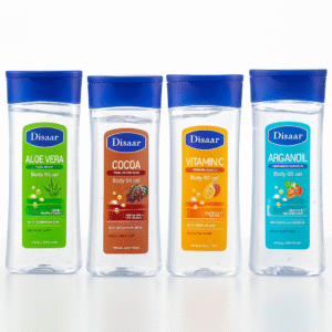 Disaar Disaar Body Oil Gel Set – Aloe Vera, Cocoa, Argan & Vitamin C (4 Variants) - Beauty&Health, Body Care,