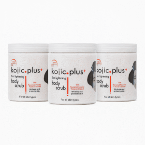 kojic plus X3 Kojic Plus + Body Plus Lightening Face & Body Scrub (3PCS) – Advanced Skin Brightening & Deep Ex