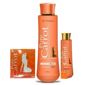 Pure Carrot Pure Carrot Bio Balance Lightening 3pcs Set (Lotion + Serum + Soap) – Carrot Oil Brightening Kit - Beauty&