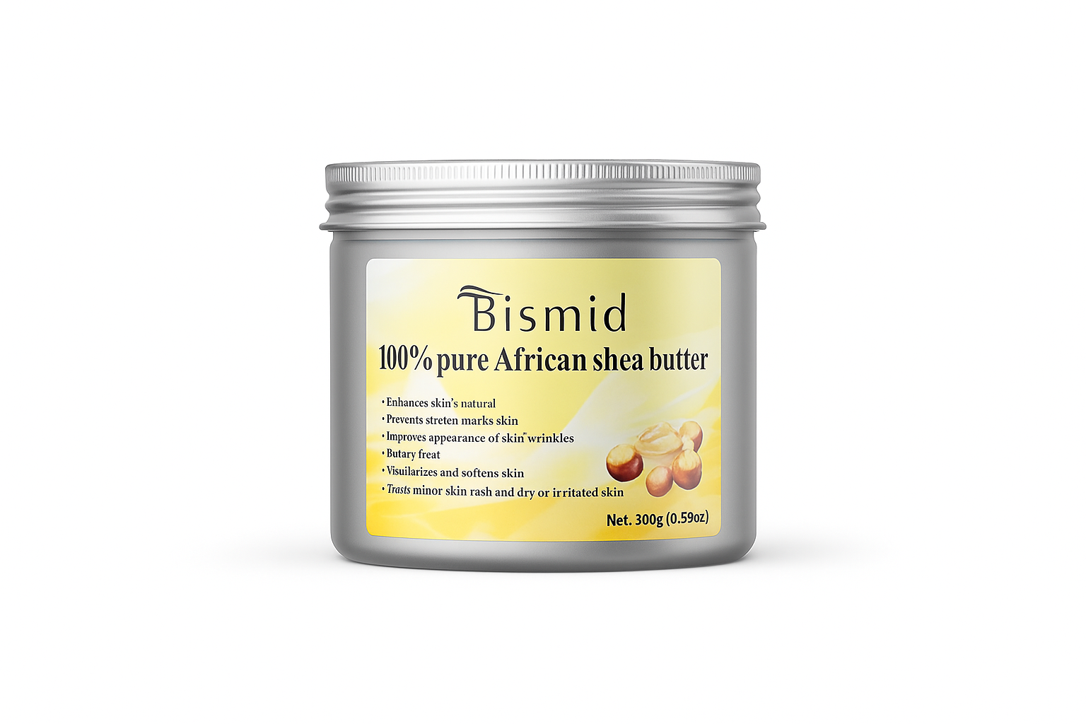 Bismid Skincare Official Collection Bismid 100% Pure African Shea Butter – Deep Moisture for Dry Skin - Beauty&Hea