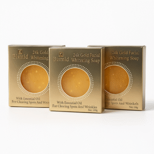 Bismid Skincare Official Collection Bismid 24k Gold Whitening Facial Soap (3PCS) – Brightening & Anti-Aging Gold 